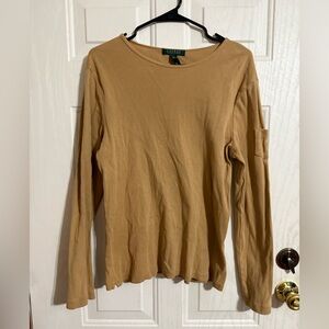 Lauren Ralph Lauren Women’s 100% Cotton Long Sleeve T Shirt Size XL
